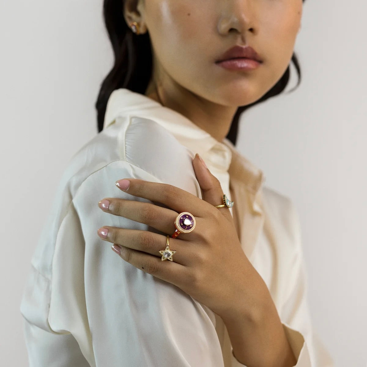 Chand Sitara Hamza Polki Ring Tangerine – Deeya Paris